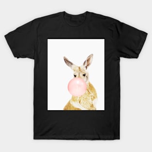 Kangaroo print, Bubble gum, Nursery art, Kangaroo wall art, Animal, Kids room, Modern art, Wall decor T-Shirt